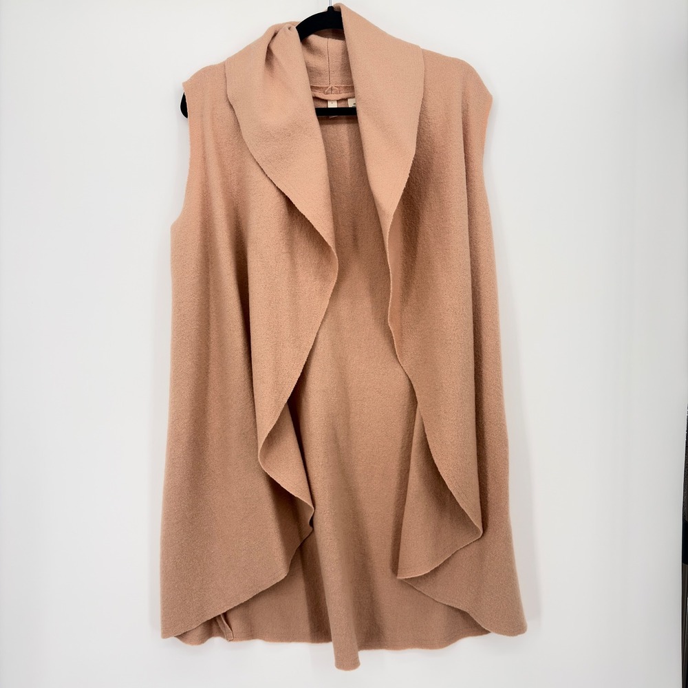 Anthropologie MOTH Museum District Camel Wool Waterfall Vest XS/S